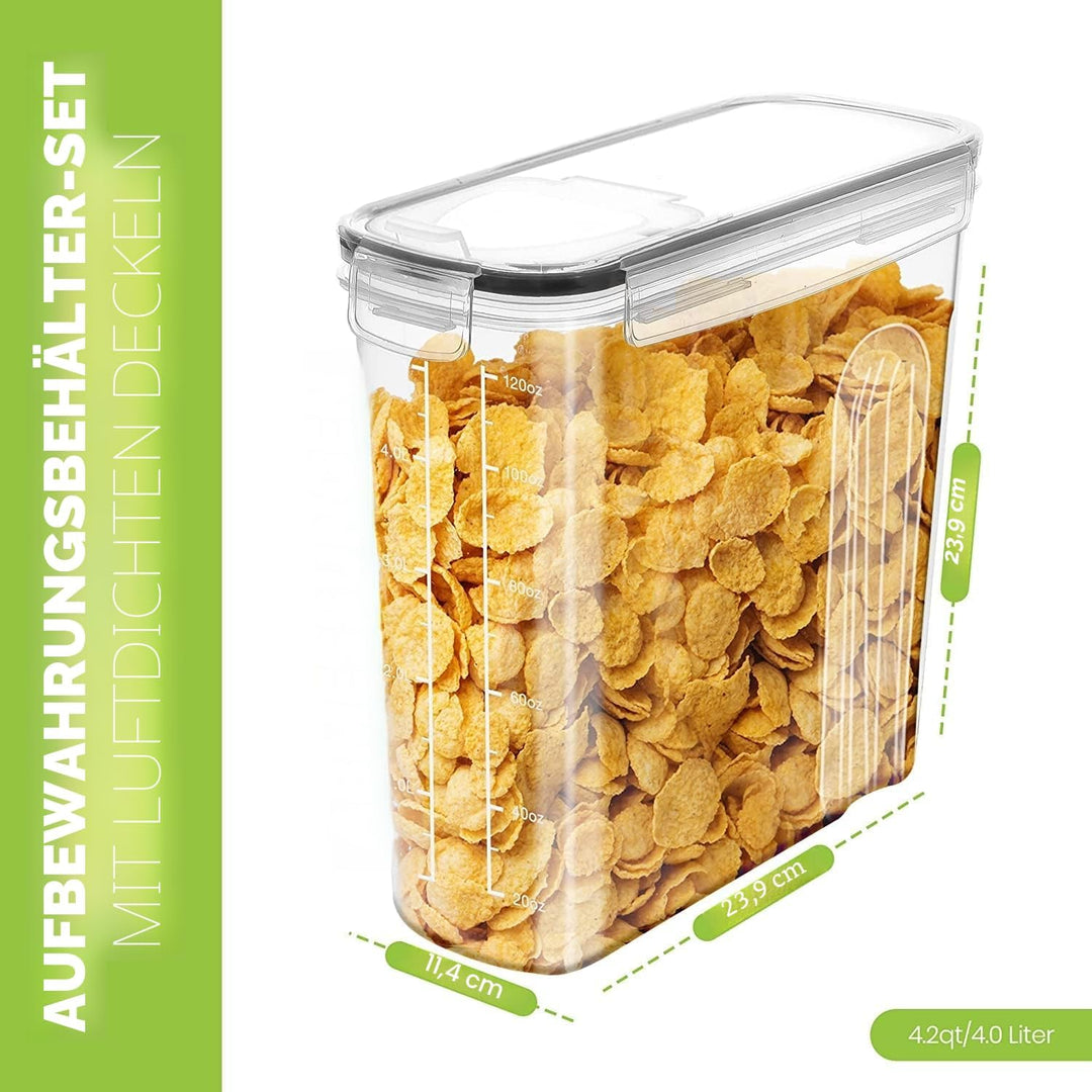 KICHLY Vorratsdosen (Set 2) -BPA freier Kunststoff Luftdichte Aufbewahrungsbehälter Aufbewahrungsbox