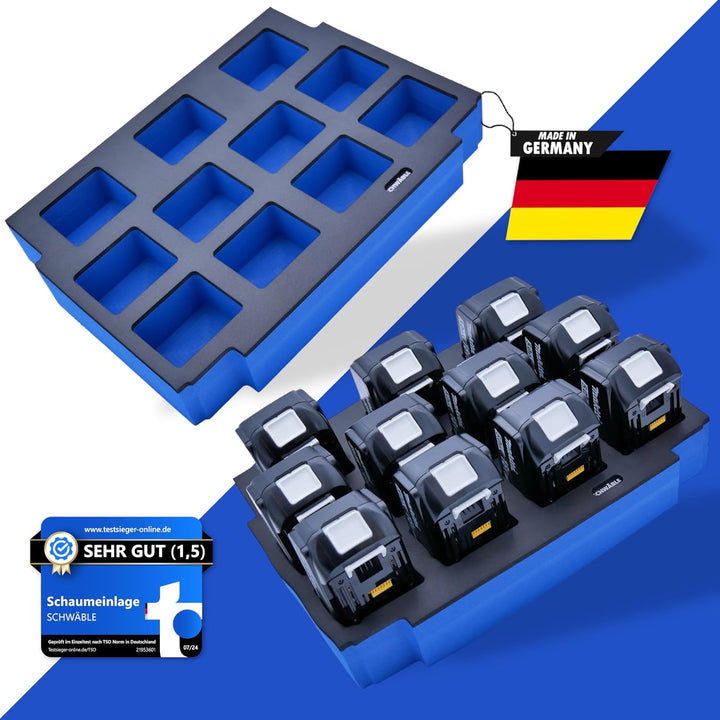 Schaumeinlage Schaumstoffeinlage für Makita Akku Akkus 11x 3-6Ah