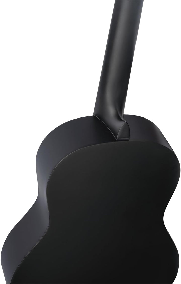 Ortega Guitars schwarze Konzertgitarre Full-Size - Student Series - Catalpakorpus mit Fichtendecke (