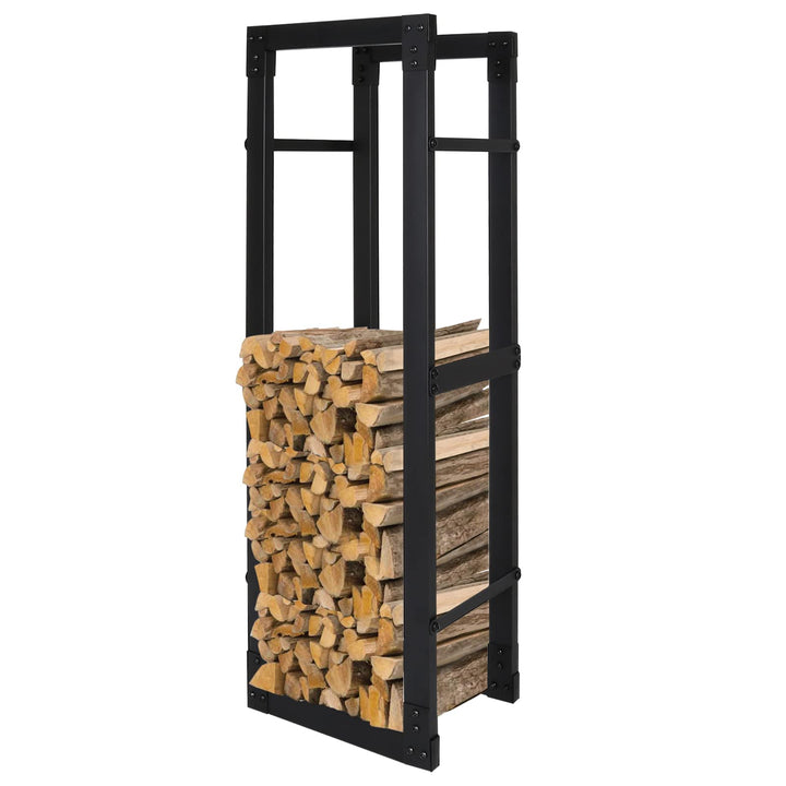 Fiqops Kaminholzregal Innen Kaminholzständer Wetterfest und stabil Brennholzregal für Holzscheite St