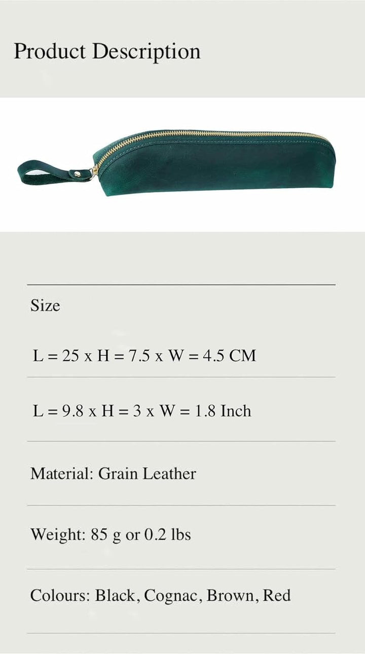 Su.B Federmäppchen - Federtasche - Etui aus Leder - Hergestellt aus Hochwertigem Leder - Passend für