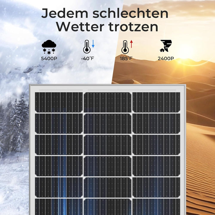 Solarpanel 240W, 12V PV Modul, SMBB Technologie, Hohe Effizienz Monocrystalline Solarmodul, Full Bla