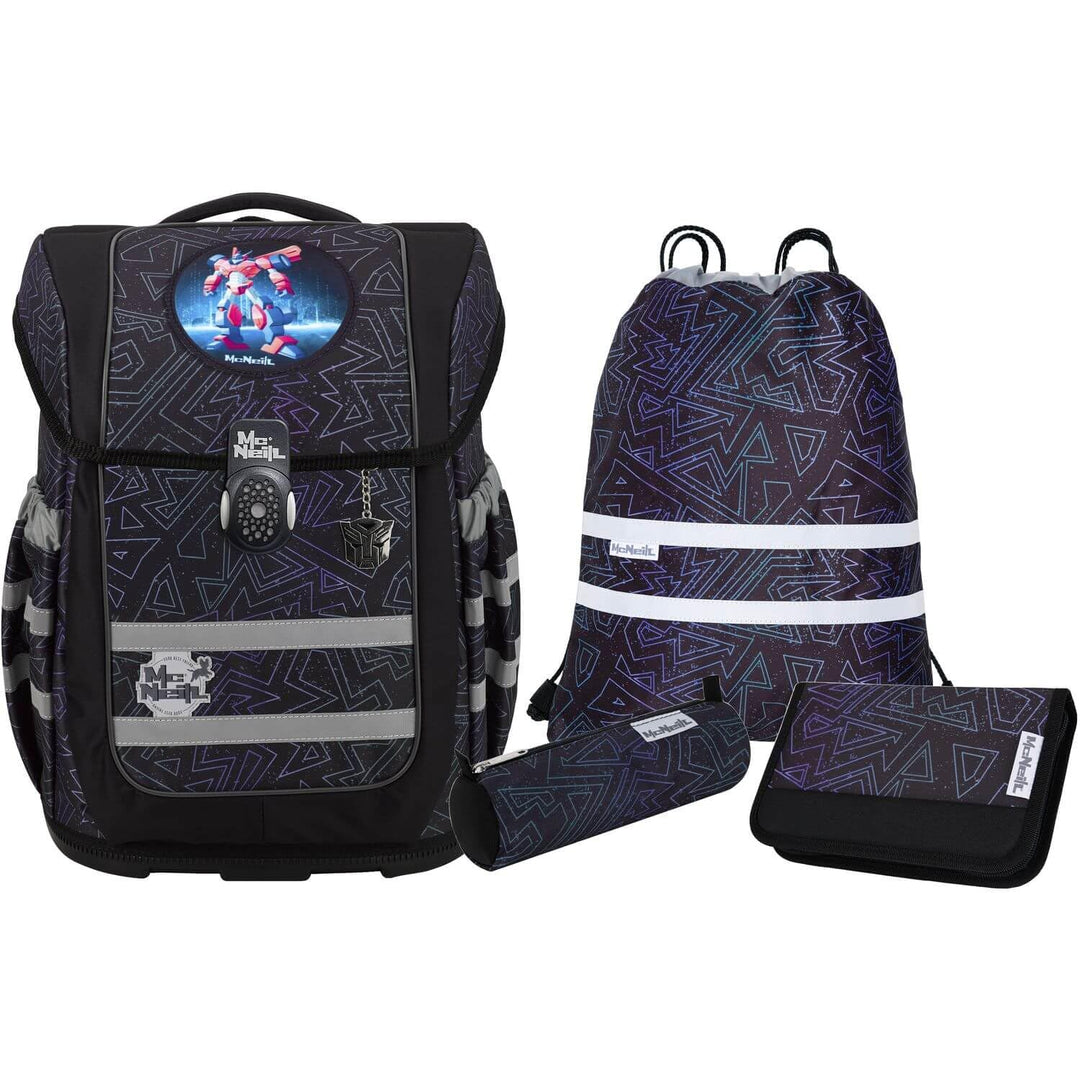 McNeill Schulranzen-Set COMPACTO, 5tlg. - Kollektion 2024 Tron, Tron