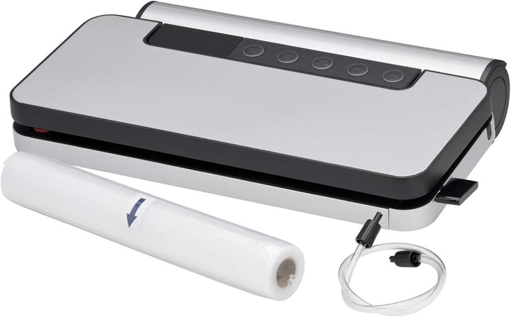 WMF Lono Vakuumiergerät 90 W, Folienschweissgerät mit abnehmbarer Folienbox, Folienrolle und 5 Beute