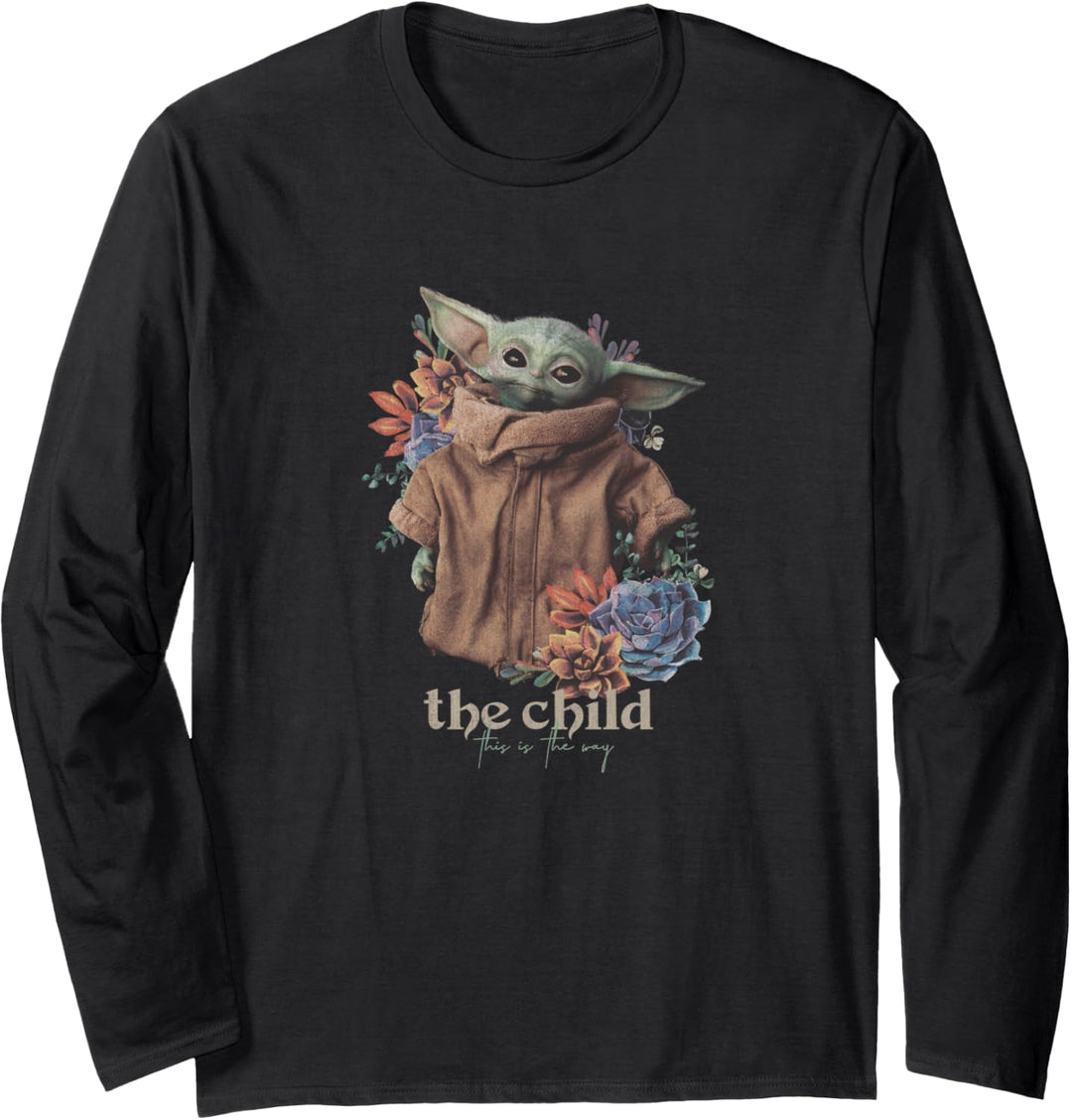 Star Wars: The Mandalorian The Child Floral Realistic Langarmshirt