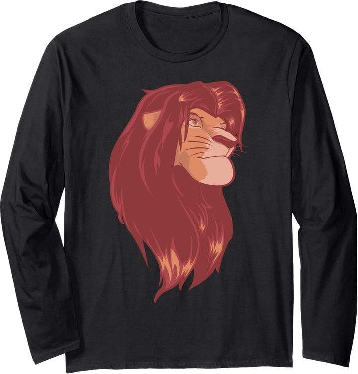 Disney The Lion King Simba Red Hue Portrait Langarmshirt