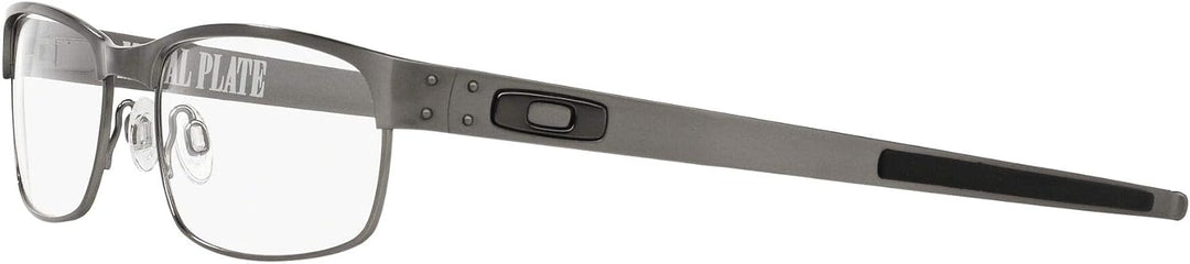 Oakley Herren Metallplatte Korrekturbrillenrahmen, Gebürstetes Chrom/Demo-Linse