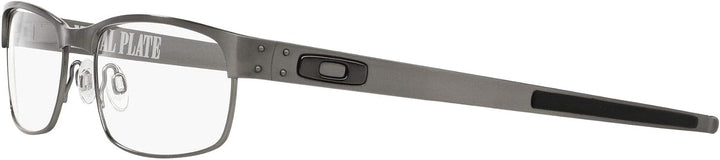 Oakley Herren Metallplatte Korrekturbrillenrahmen, Gebürstetes Chrom/Demo-Linse