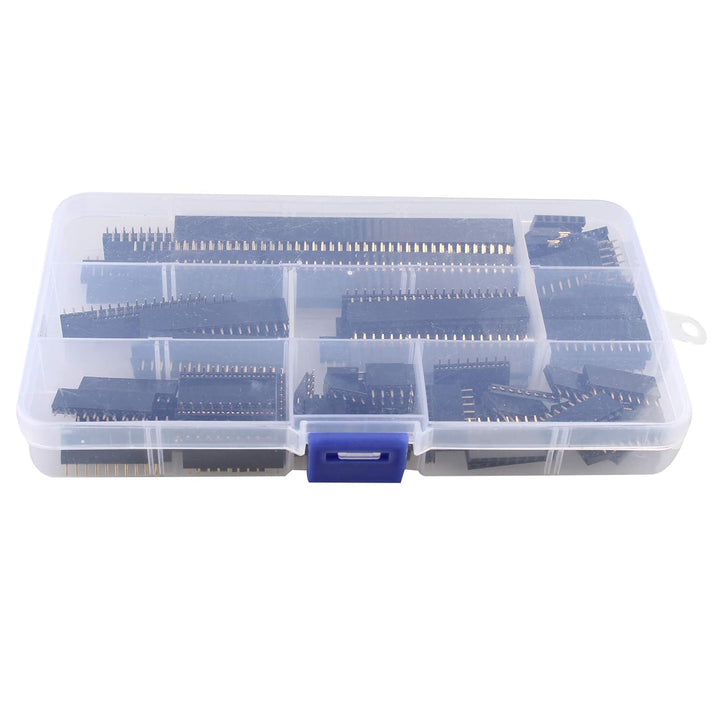 HALJIA 120 x 2,54 mm gerade einreihige stapelbare Buchsenleiste, Leiterplattenplatte, weibliche Stif