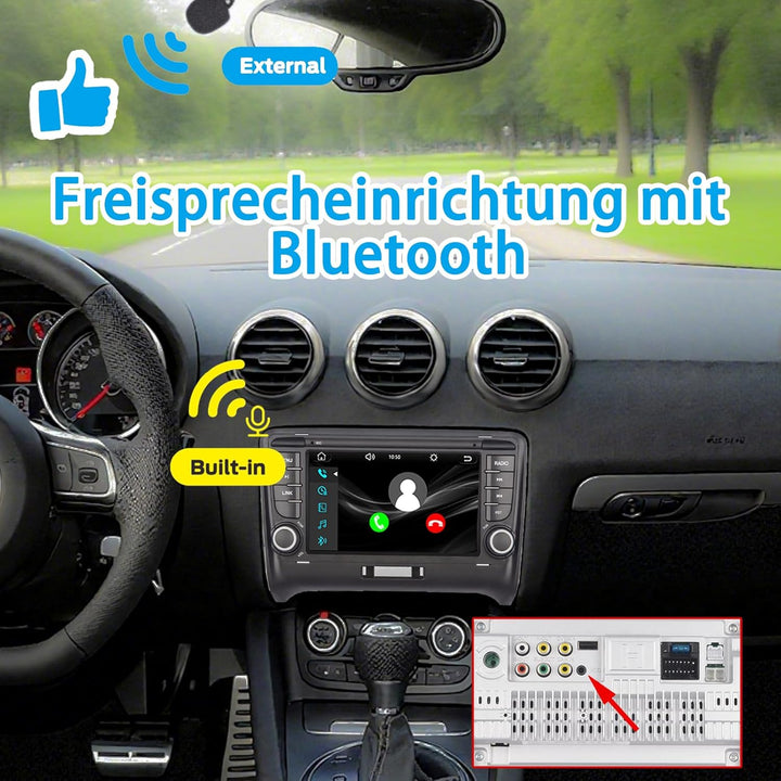 Linux Autoradio für Audi TT MK2 8J 2008-2014 Blitzstart/Bluetooth/Wireless CarPlay/Android Auto/FM/A