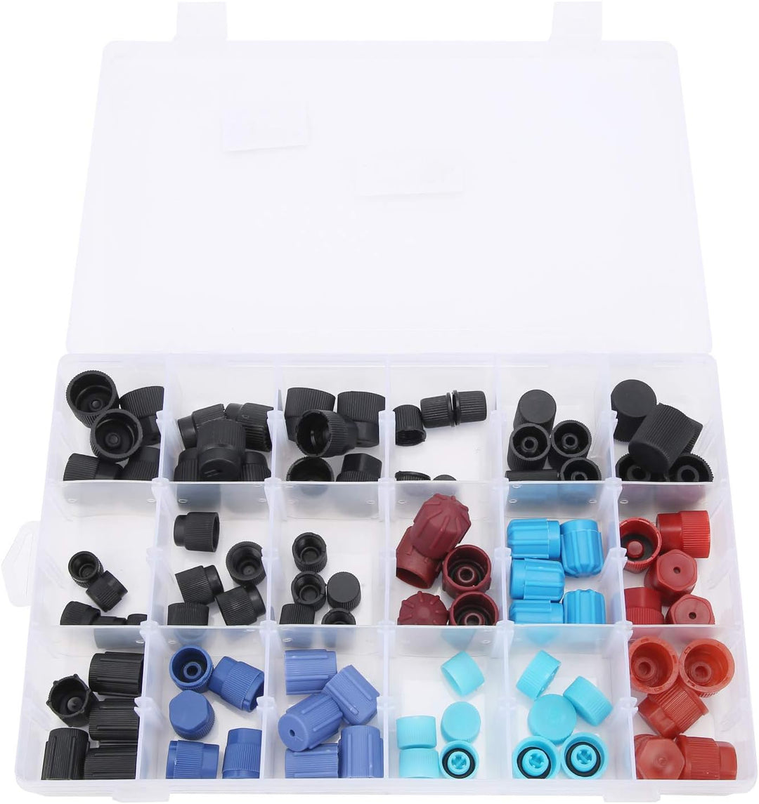 Yctze 90pcs Klimaanlage Kältemittelventil Kernkappen Ersatz Auto A/C System Reparatur Zubehör