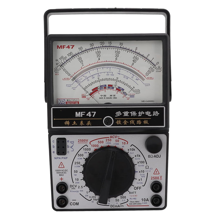 MF47 Mehrbereichs-Analog-Voltmeter, Multimeter mit Internem Magnetzeiger Hochgenaues Analog-Multimet