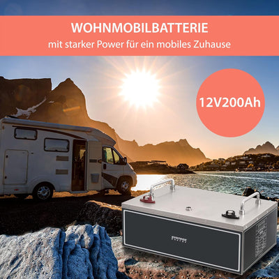 Syntrox Germany Energy Lithium LiFePO4 Wohnmobil Untersitz Batterie Akku 12,8V BMS mit Bluetooth 100