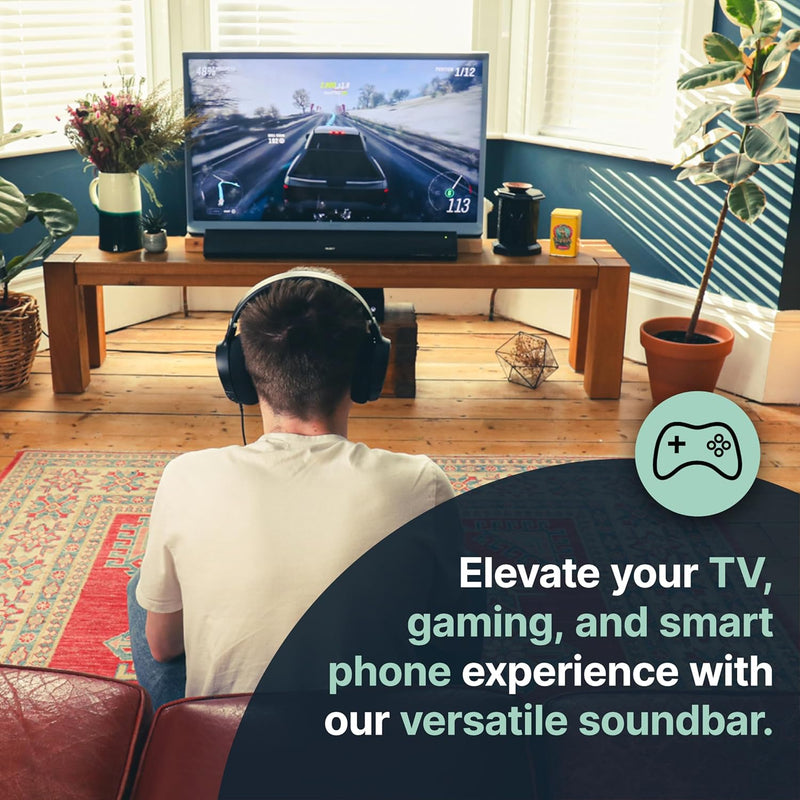 SineAudio Kabelgebundene und drahtlose 60W Bluetooth 5.0-TV-Stereolautsprecher Soundbar 32-Zoll-Heim