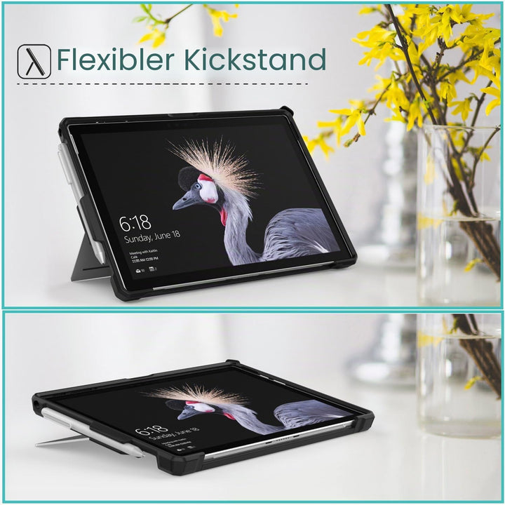 MoKo Hülle für Microsoft Surface Pro 7/ Pro 7+/ Pro 6/5/4/ LTE,Schwarz | All In One Schutzhülle für