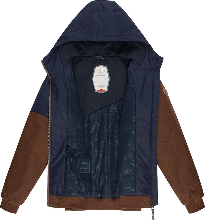 Ragwear Herren warme Winterjacke kurz mit Verstellbarer Kapuze Wings S-3XL 3XL Cinnamon, 3XL Cinnamo
