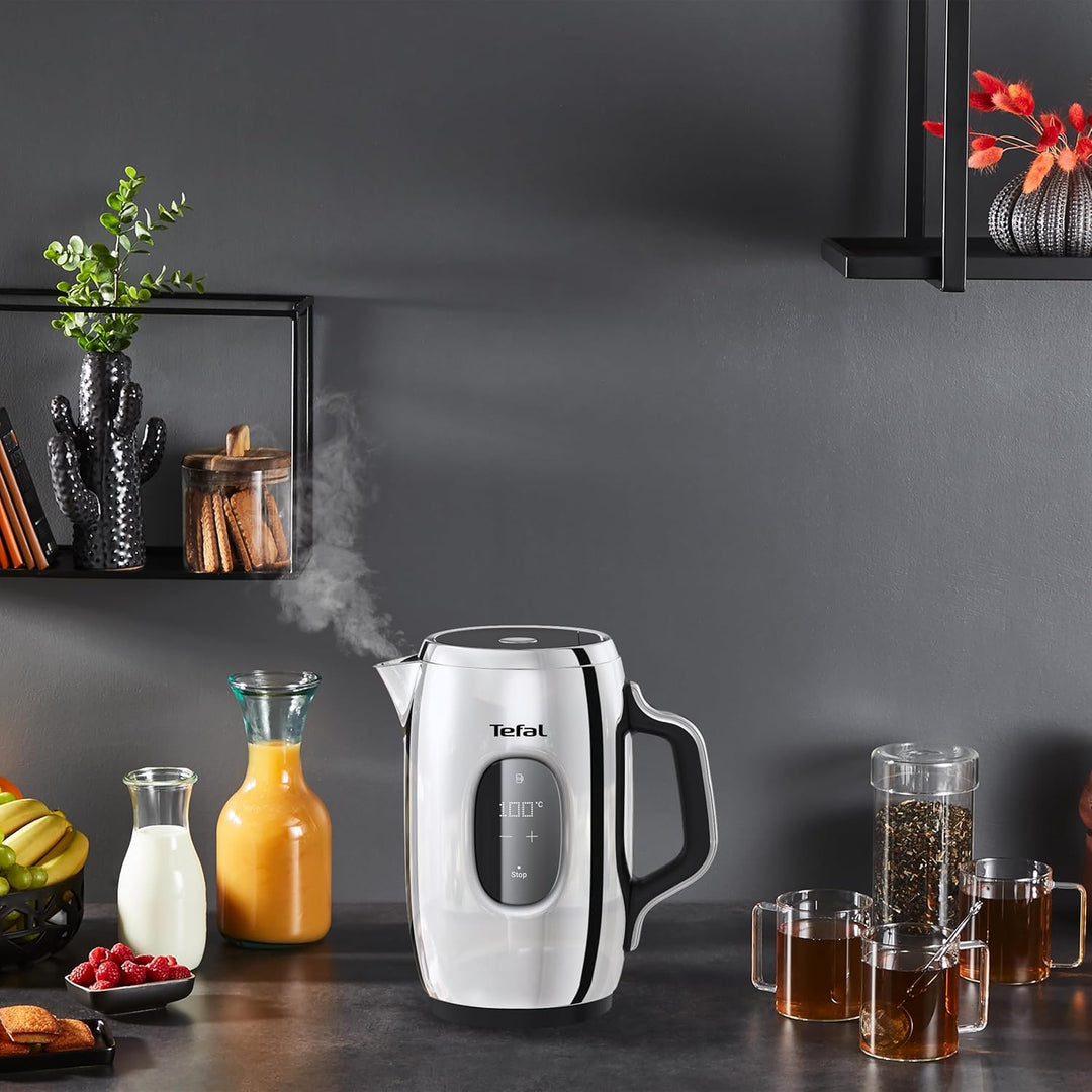 Tefal KI883D Majestuo Wasserkocher | intuitives Bedienpanel | 9 Temperaturen | doppellagiges Design