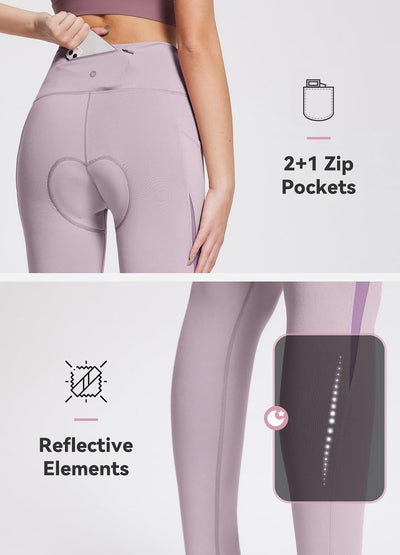 BALEAF Fahrradhose Damen Winter Wasserdicht Thermo Radhose Damen Fleece Gefüttert Winddicht Fahrradh