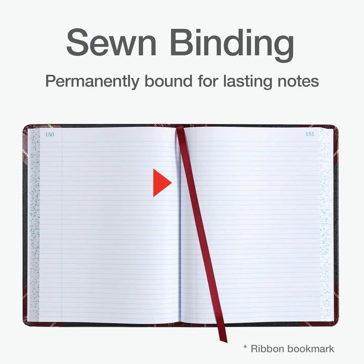 boorum & Allen Pease Record Book Karteikarte, liniert 300 Pages schwarz/red 300 Pages Karteikarte, l