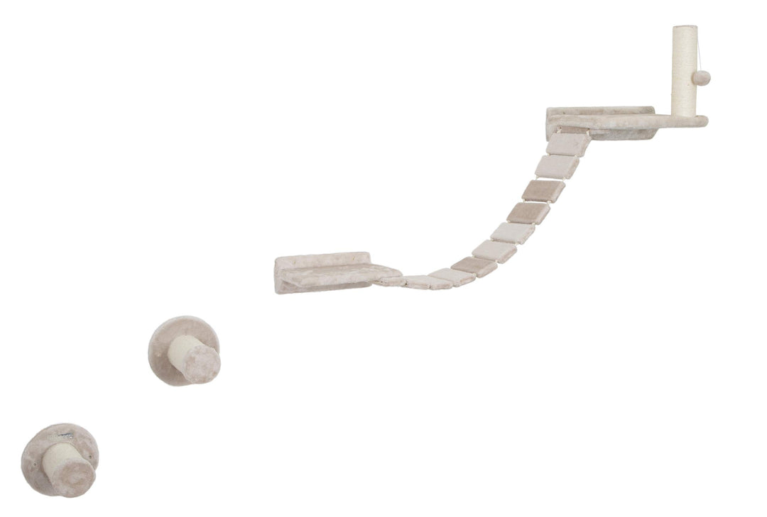 Kerbl Kletterwand „Matterhorn“ für Katzen, 6-teilig, 2x Sisalsäule horizontal / 1x Trittbrett / 1x H