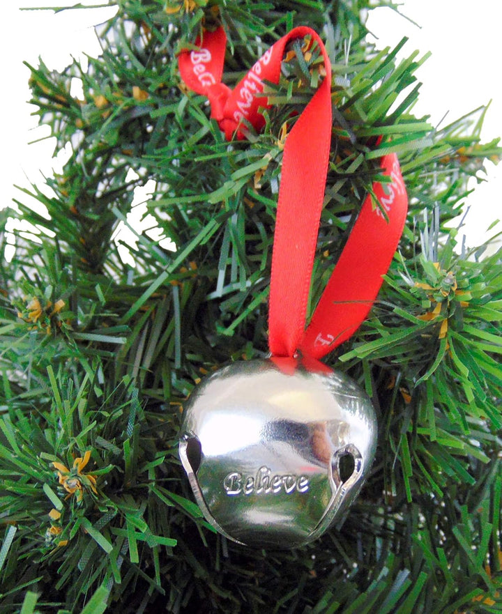 Westmon Works Glauben Glocke in Grau für Weihnachtsbaum auf Band mit Tasche, Grau