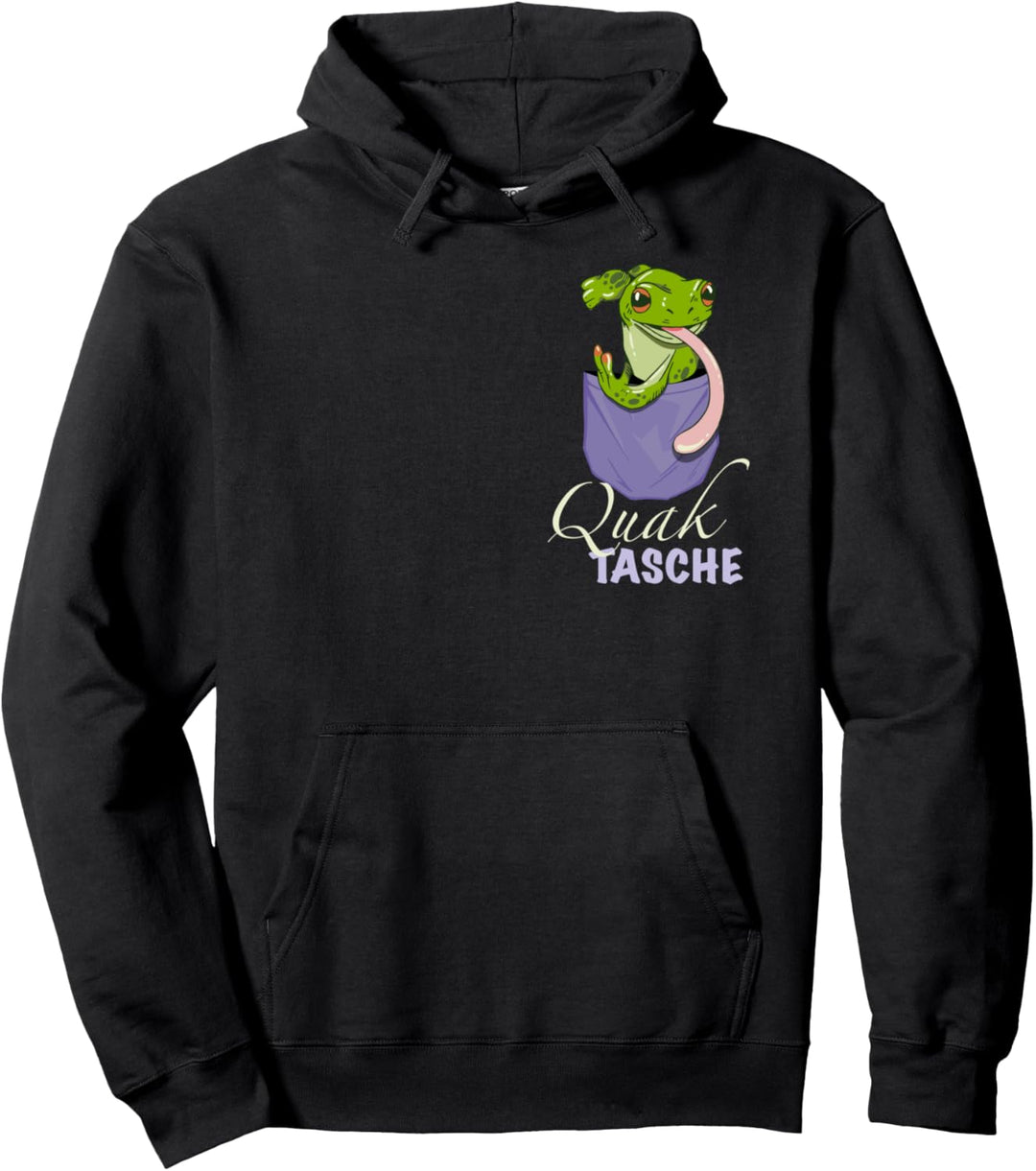 Froschmotiv Yoga Frosch Quak Tasche Märchen Fröschlein Pullover Hoodie