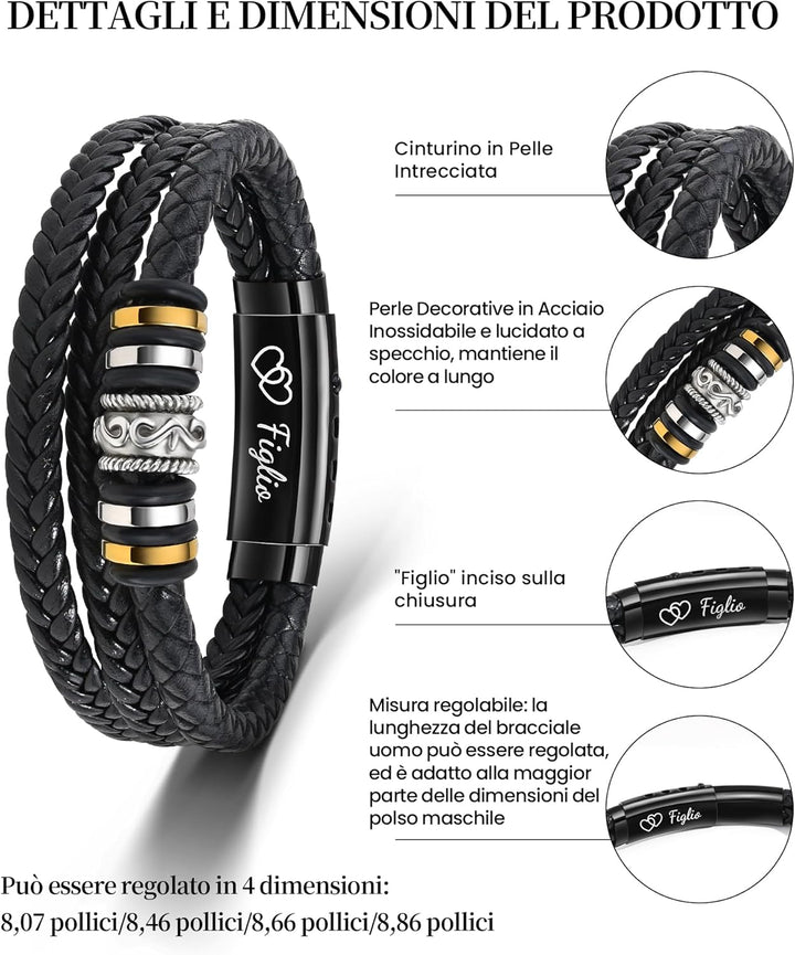 CheersLife An Meinen Sohn Armband Sohn Geschenk von Mama Papa Geburtstagsgeschenk 18. Geburtstag Jun