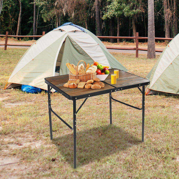 REDCAMP 3ft Faltbarer Campingtisch mit Einstellbarer Höhe, Leichter Tragbarer Klapptisch Campingtisc