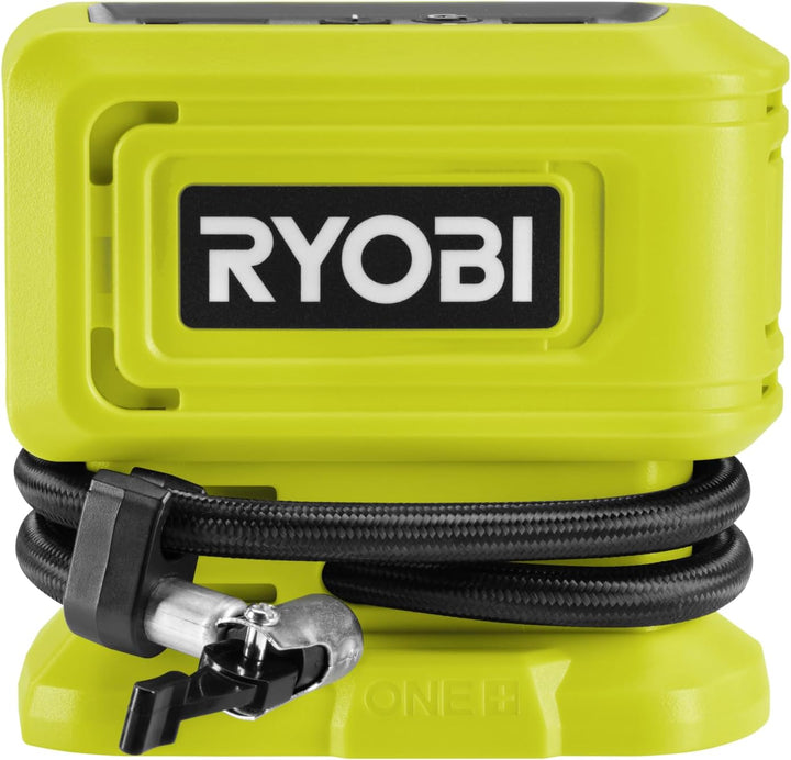 RYOBI 18 V ONE+ Akku-Mini-Kompressor RPI18-0, 11 bar max. Druck, Digitalanzeige, ohne Akku und Ladeg
