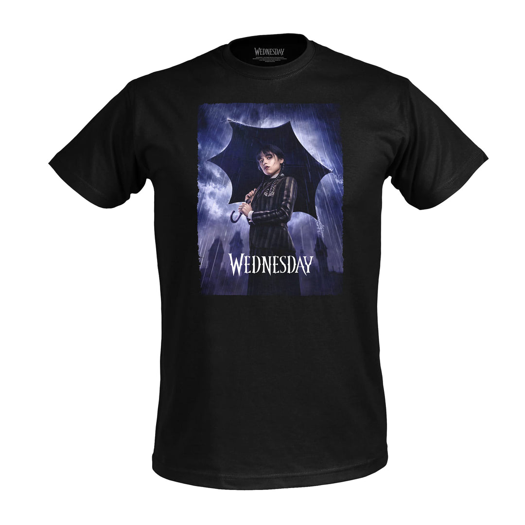 Elbenwald Wednesday T-Shirt mit verschiedenen Motiven für Herren Damen Unisex Baumwolle schwarz XS T