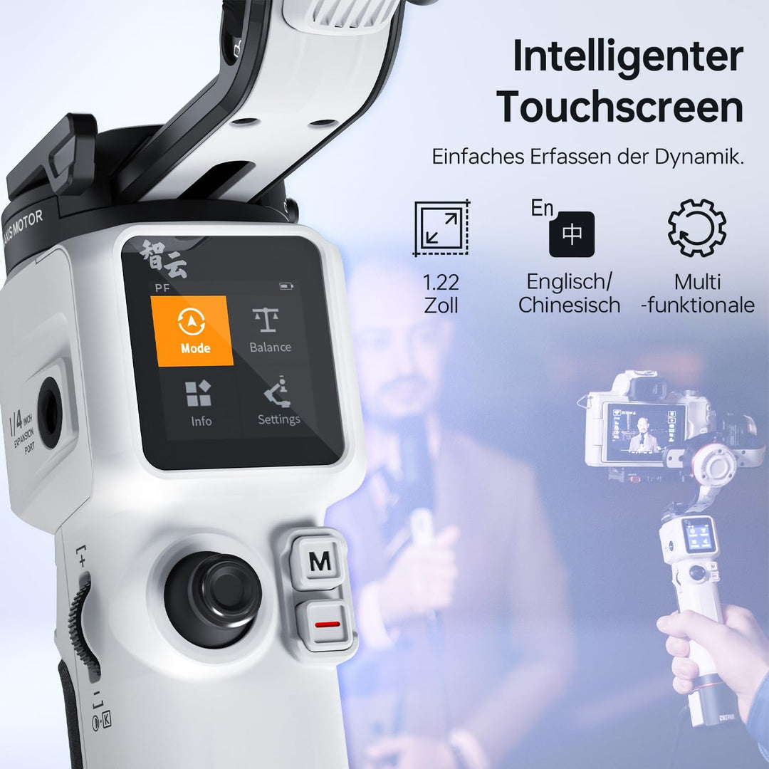 ZHIYUN Crane M3S [Official] Gimbal Stabilisator für Kamera Spiegellose/Smartphone/Action Cam/Gopro,