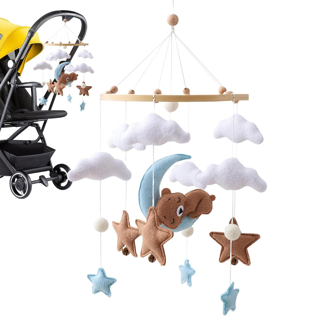 Beistellbett Mobile,Filzwolken-Mobile für Wiegen | Beruhigendes Wiegetier Zimmerdekor Für Schlafzimm