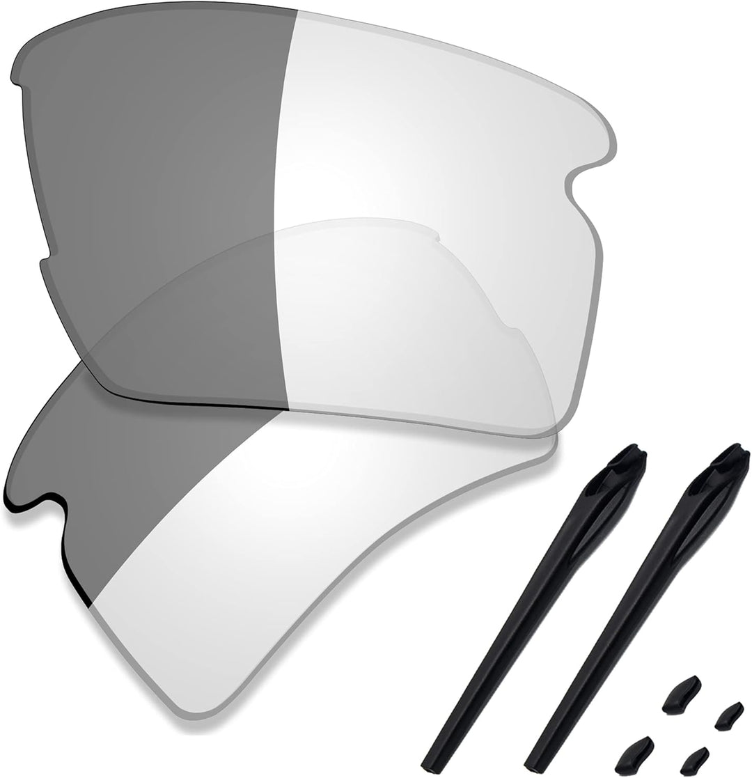 Saucer Premium Ersatzgläser & Gummikits für Oakley Flak 2.0 XL OO9188 Sonnenbrille High Defense - Ph