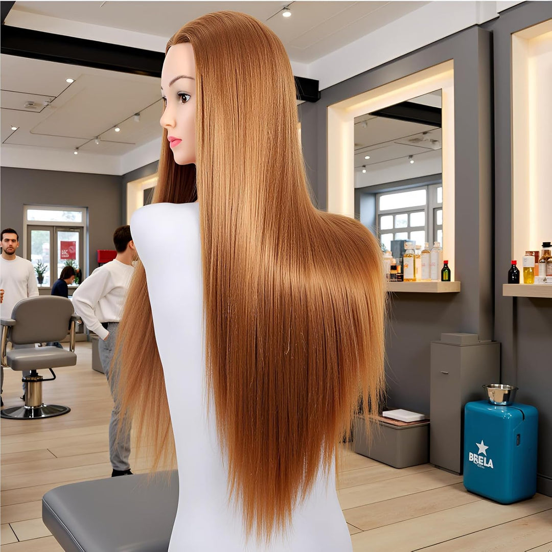 Schaufensterpuppe Kopf 30% Echthaar 50-55cm Ausbildung Kopf Kosmetologie Manikin Puppe Kopf Praxis K