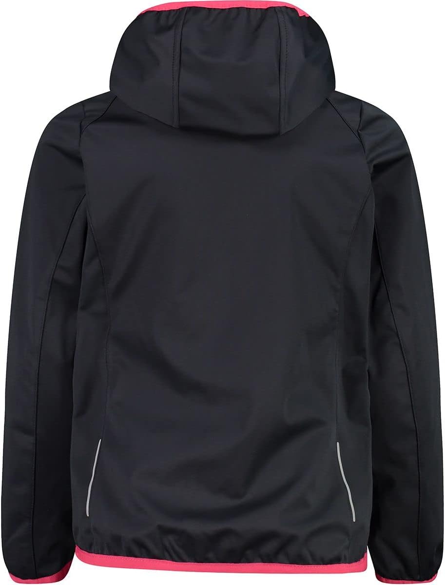 CMP Mädchen Softshell Jacket With Fixed Hood Jacke 92 Anthrazit-Erdbeere, 92 Anthrazit-Erdbeere