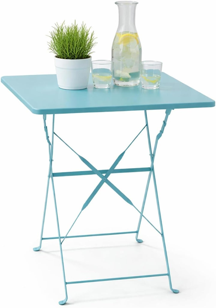Mojawo Outdoortisch Bistrotisch Klapptisch Campingtisch Balkontisch Gartentisch Metall 60x60xH71cm T