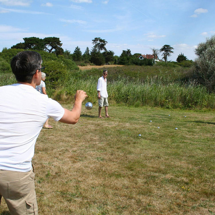 Big Game Hunters 8 Boules Set mit Rostschutz und Luxuriöser Tragetasche aus Segeltuch - Robustes 8 B