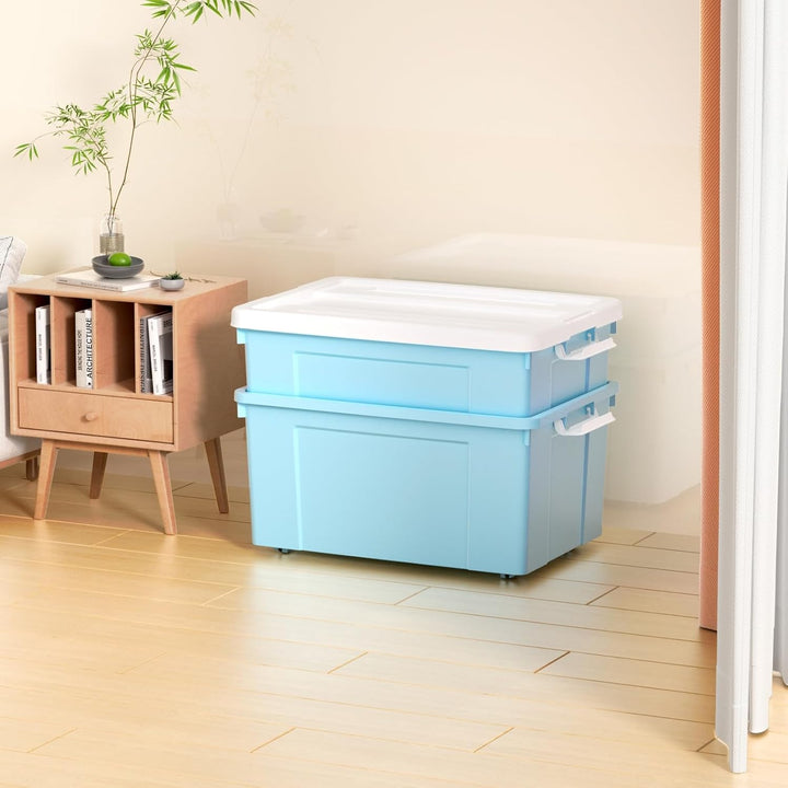 Cetomo 65 l x 4 Kunststoff-Aufbewahrungsbox, Tragetasche, Organisationsbehälter mit robustem Deckel