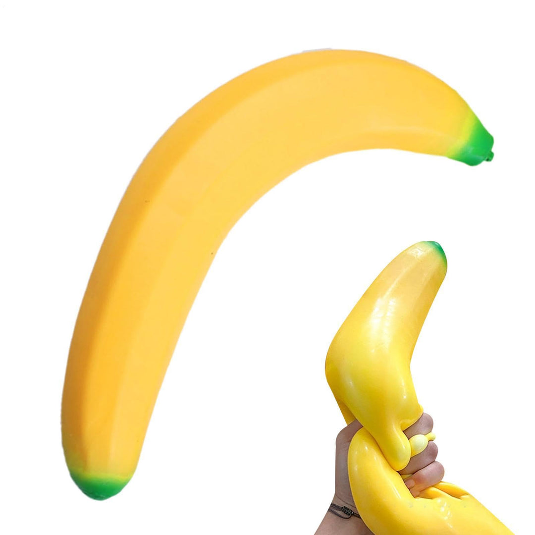 Bananen-Quetschspielzeug, Realistisches Frucht-Stressspielzeug, Weiche Gummis Banane Dehnbare Banane