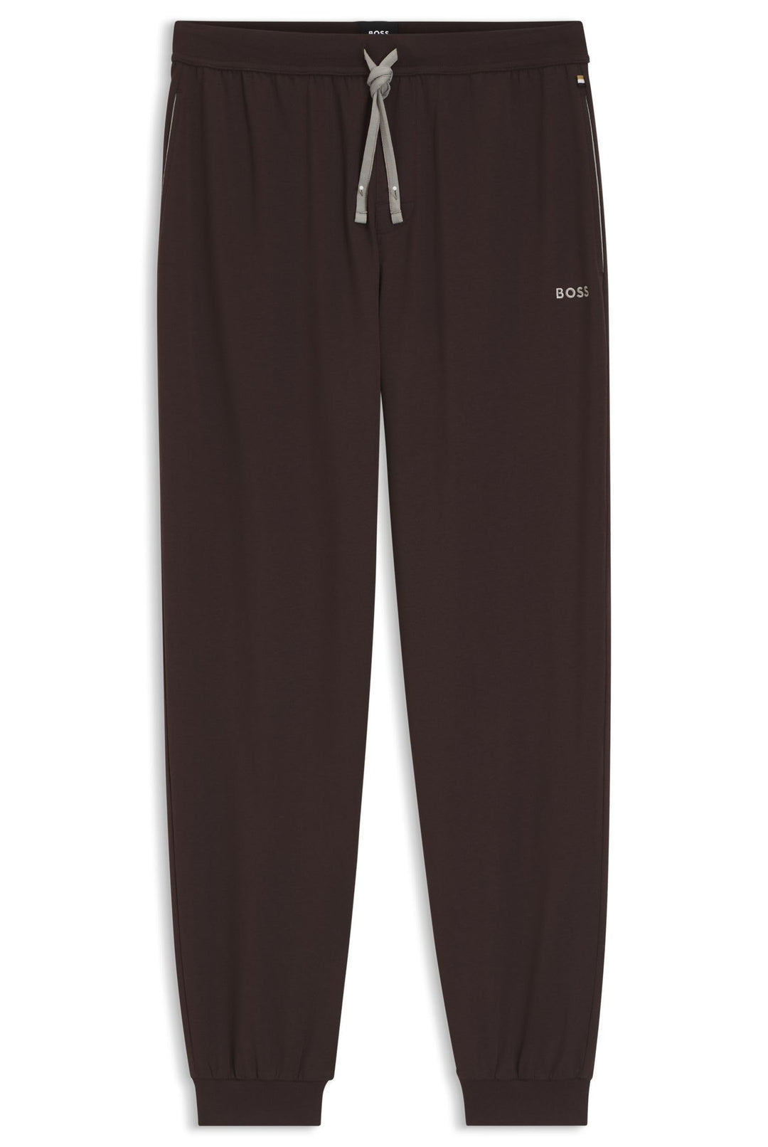 BOSS Herren Sestart Jogginghose aus Baumwoll-Terry mit Logo-Aufnäher S Dark Brown, S Dark Brown