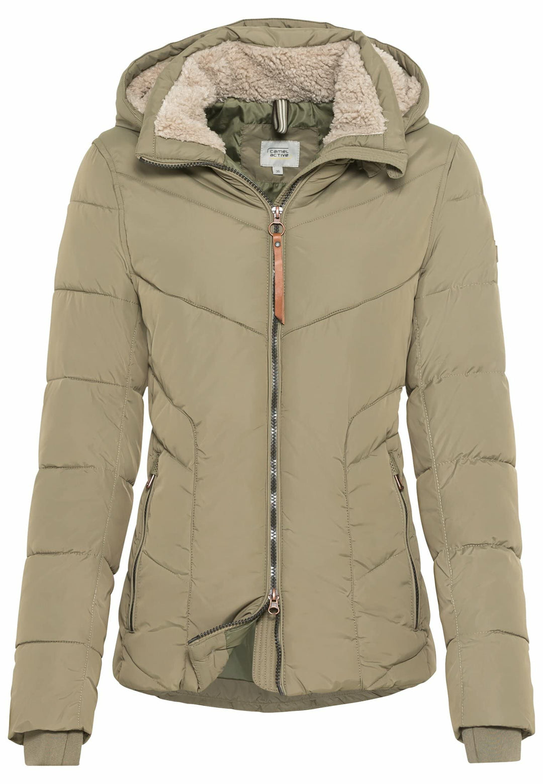camel active Womenswear Damen 3200306E36 Jacke 36 Light Khaki, 36 Light Khaki