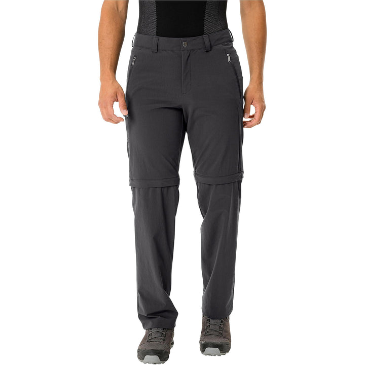VAUDE Farley Stretch Zip-off II - Wanderhose Herren Zip Off 52 Kurz Schwarz, 52 Kurz Schwarz