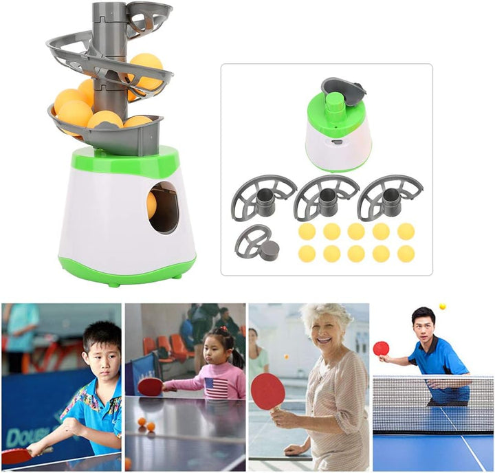 Fydun Tragbarer Bauchmuskel-Tischtennistrainer, Ball-Automatikwerfer, Trainingsmaschine für Kinder,