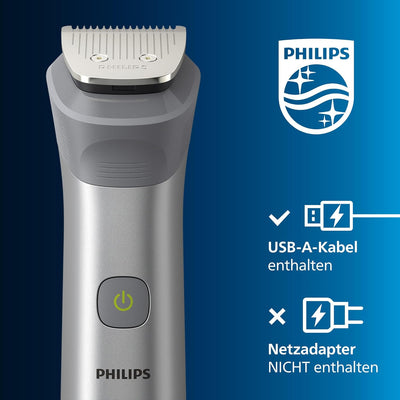 Philips Multigroom Series 5000, All-in-One-Trimmer, 12-in-1 Barttrimmer und Haarschneider für Gesich