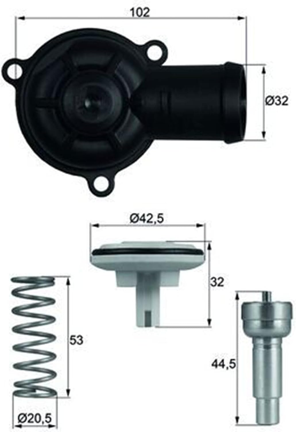 Behr-Thermot-Tronik TI22087D Thermostat, Kühlmittel