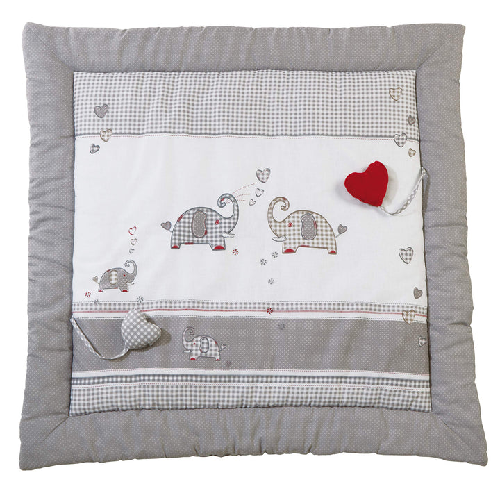 roba Spiel- & Krabbeldecke Jumbotwins - 100 x 100 cm - Gepolsterte Spieldecke für Babys - Spielunter