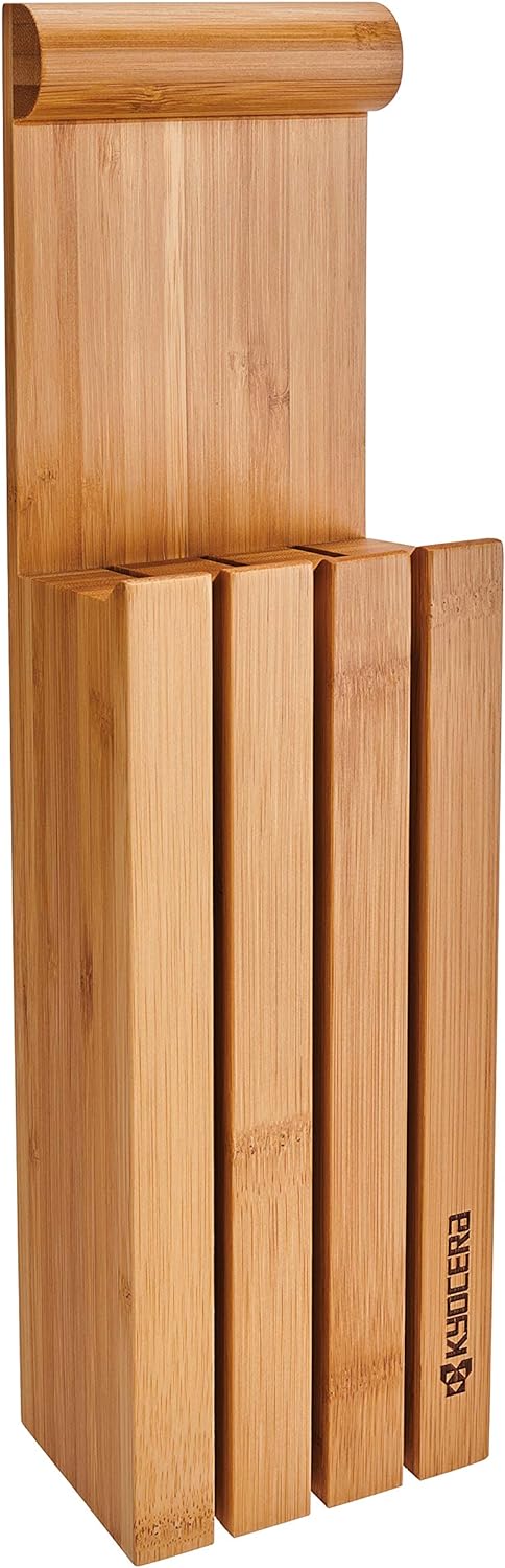 Kyocera Knife Block Messerblock, Bambus Holz, Braun ohne Messer, ohne Messer