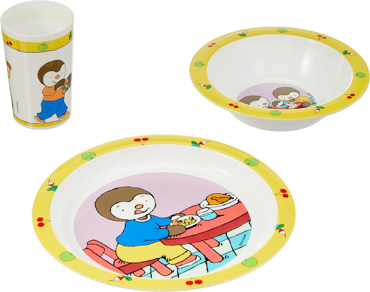 Fun House - Conjunto de almuerzo 1 vaso, 1 plato, 1 plato 1383-N