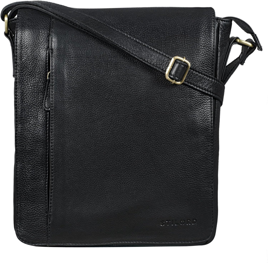 STILORD 'Paul' Umhängetasche Herren Leder Hochformat Messenger Bag im Vintage Design Ledertasche für