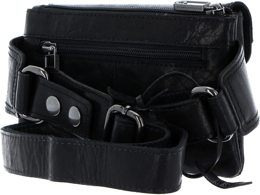 Spikes & Sparrow The Authentics Gürteltasche 19 cm Schwarz, Schwarz
